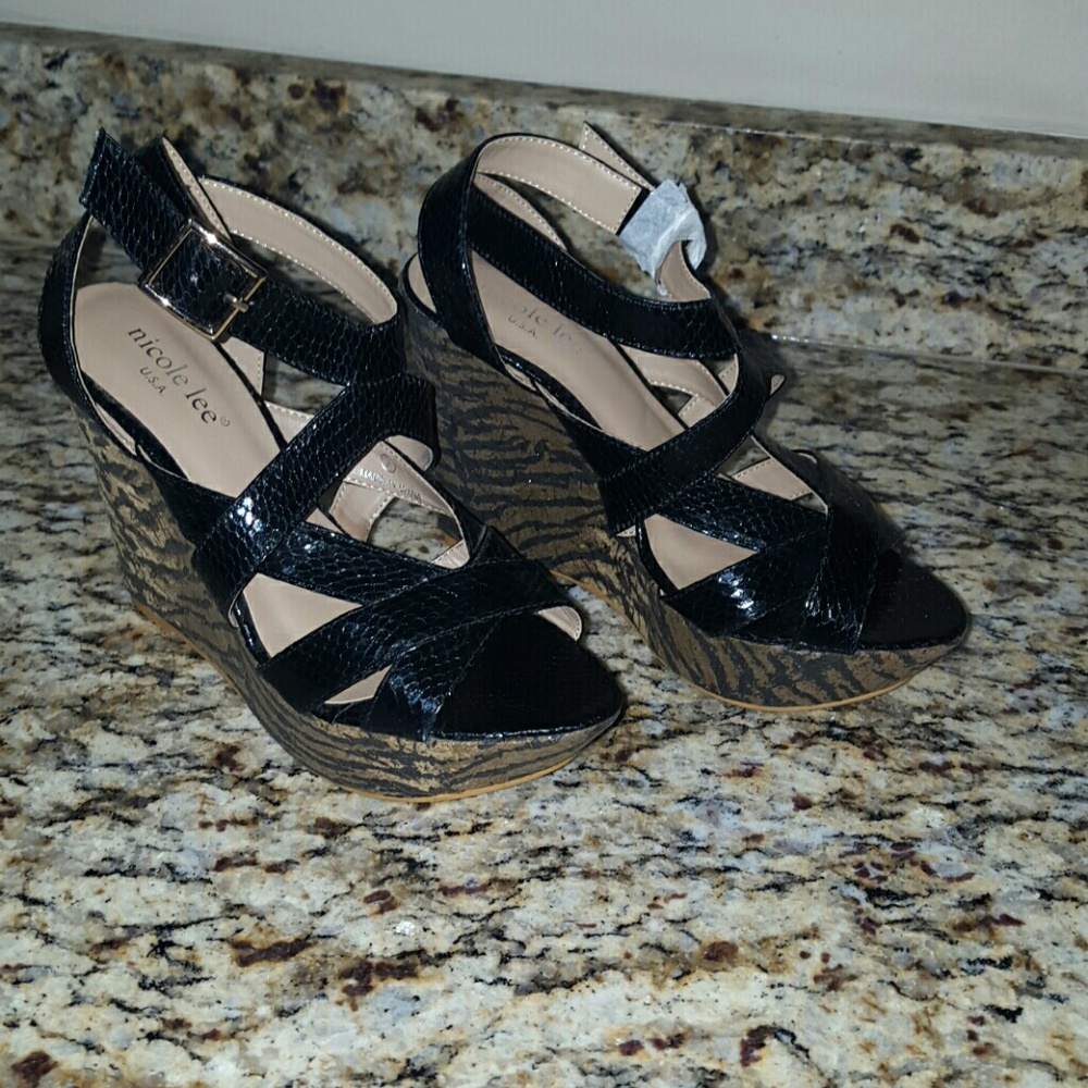 Black Wedges size 7